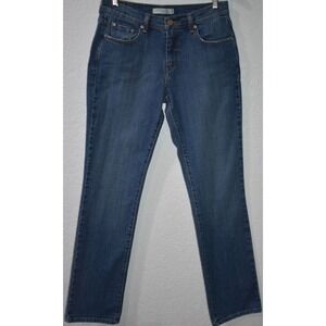 Levis 505 Straight Leg Jeans Womens 6 Long Blue Stretch Denim 5-Pocket